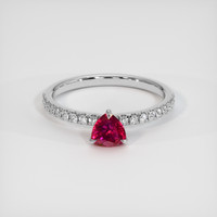 0.52 Ct. Ruby Ring, Platinum 950 1