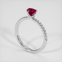 0.52 Ct. Ruby Ring, Platinum 950 2
