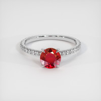 1.13 Ct. Ruby Ring, Platinum 950 1