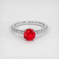 1.10 Ct. Ruby Ring, Platinum 950 1