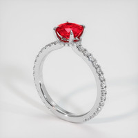 1.10 Ct. Ruby Ring, Platinum 950 2