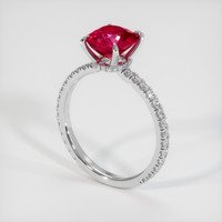 2.02 Ct. Ruby Ring, Platinum 950 2