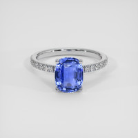 3.03 Ct. Blue Sapphire Ring, Platinum 950 1