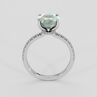 4.70 Ct. Bluish Green Sapphire Ring, Platinum 950 3