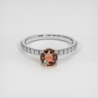 1.07 Ct. Padparadscha Sapphire Ring, Platinum 950 1