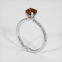 1.07 Ct. Padparadscha Sapphire Ring, Platinum 950 2