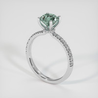 1.47 Ct. Green Sapphire Ring, Platinum 950 2