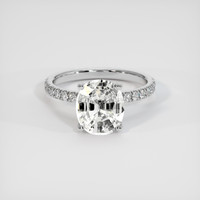 3.10 Ct. White Sapphire Ring, Platinum 950 1