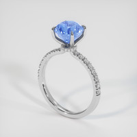 2.61 Ct. Blue Sapphire Ring, Platinum 950 2