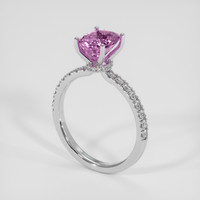 2.12 Ct. Pink Sapphire Ring, Platinum 950 2