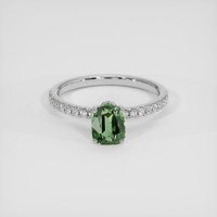 2.04 Ct. Green Sapphire Ring, Platinum 950 1