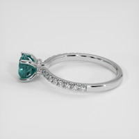 1.11 Ct. Bluish Green Sapphire Ring, Platinum 950 4