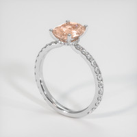 1.58 Ct. Padparadscha Sapphire Ring, Platinum 950 2