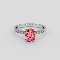 1.74 Ct. Padparadscha Sapphire Ring, Platinum 950 1