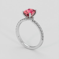 1.74 Ct. Padparadscha Sapphire Ring, Platinum 950 2