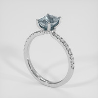 1.64 Ct. Greyish Blue Sapphire Ring, Platinum 950 2