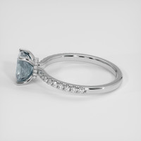 1.64 Ct. Greyish Blue Sapphire Ring, Platinum 950 4