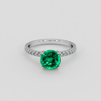 1.41 Ct. Emerald Ring, Platinum 950 1