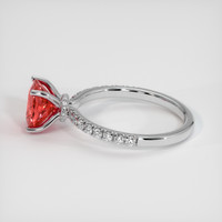 2.04 Ct. Padparadscha Sapphire Ring, Platinum 950 4