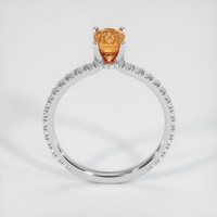 1.36 Ct. Orangish Brown Sapphire Ring, Platinum 950 3