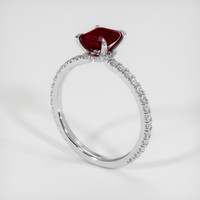 1.03 Ct. Ruby Ring, Platinum 950 2