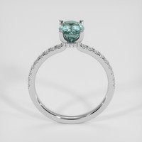 1.43 Ct. Greenish Blue Sapphire Ring, Platinum 950 3