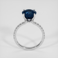 4.02 Ct. Greenish Blue Sapphire Ring, Platinum 950 3