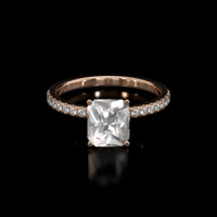 1.20 Ct. Gemstone Ring, 14K Rose Gold 1