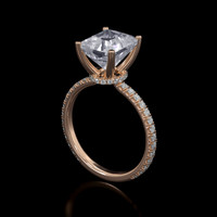 3.18 Ct. Gemstone Ring, 14K Rose Gold 2