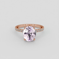 4.11 Ct. Pink Sapphire Ring, 14K Rose Gold 1