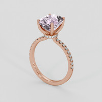 4.11 Ct. Pink Sapphire Ring, 14K Rose Gold 2
