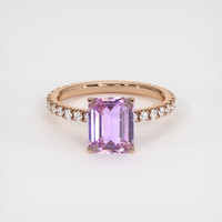 2.72 Ct. Pink Sapphire Ring, 14K Rose Gold 1