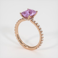 2.72 Ct. Pink Sapphire Ring, 14K Rose Gold 2