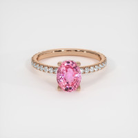 1.74 Ct. Sapphire Ring, 14K Rose Gold 1