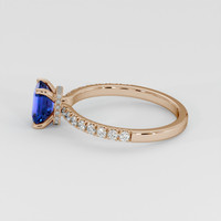 1.16 Ct. Blue Sapphire Ring, 14K Rose Gold 4