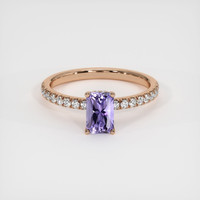 0.80 Ct. Sapphire Ring, 14K Rose Gold 1