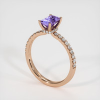 0.80 Ct. Sapphire Ring, 14K Rose Gold 2