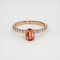 1.29 Ct. Bi Color Sapphire Ring, 14K Rose Gold 1
