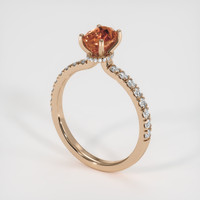 1.29 Ct. Bi Color Sapphire Ring, 14K Rose Gold 2