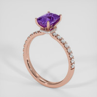 1.51 Ct. Purple Sapphire Ring, 14K Rose Gold 2