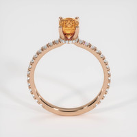 1.36 Ct. Orangish Brown Sapphire Ring, 14K Rose Gold 3