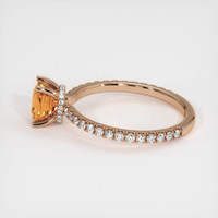 1.36 Ct. Orangish Brown Sapphire Ring, 14K Rose Gold 4