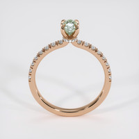 0.46 Ct. Green Sapphire Ring, 14K Rose Gold 3