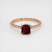 1.03 Ct. Ruby Ring, 14K Rose Gold 1