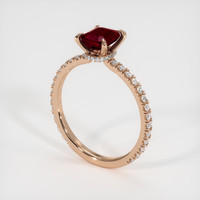 1.03 Ct. Ruby Ring, 14K Rose Gold 2