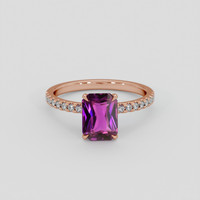 2.24 Ct. Pinkish Purple Sapphire Ring, 14K Rose Gold 1