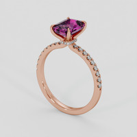 2.24 Ct. Pinkish Purple Sapphire Ring, 14K Rose Gold 2