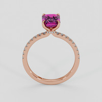 2.24 Ct. Pinkish Purple Sapphire Ring, 14K Rose Gold 3