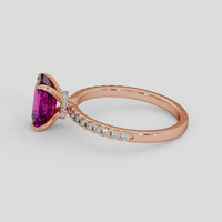 2.24 Ct. Pinkish Purple Sapphire Ring, 14K Rose Gold 4