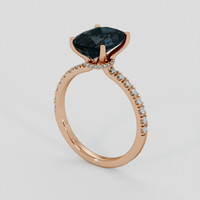 4.10 Ct. Green Sapphire Ring, 14K Rose Gold 2